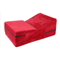 yoga pillow set wedge ramp red black pillow